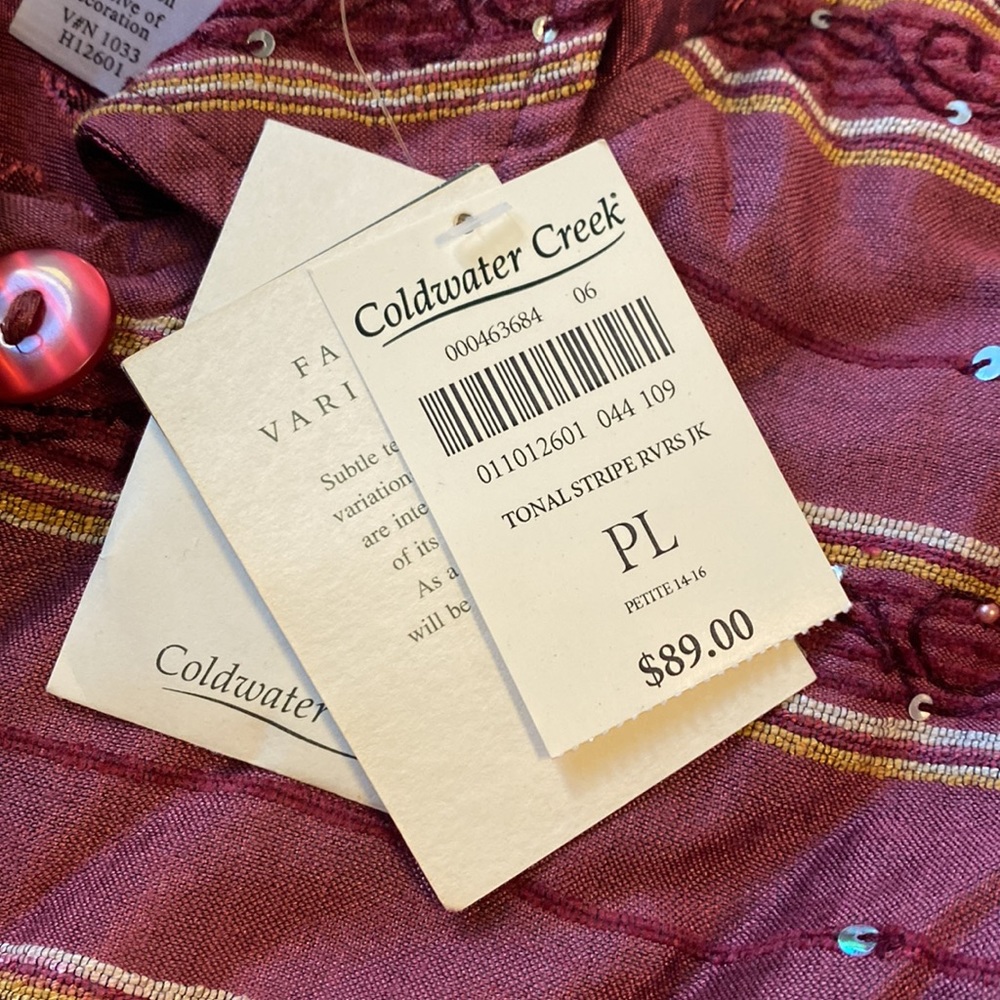 Burgundy Striped Reverse Jacket - Picture 4 of 5